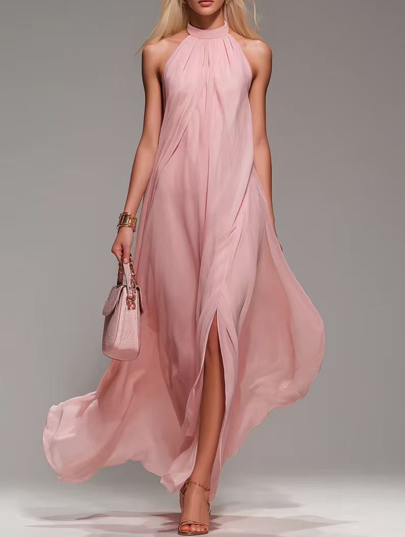 Pink Floor-length Dress