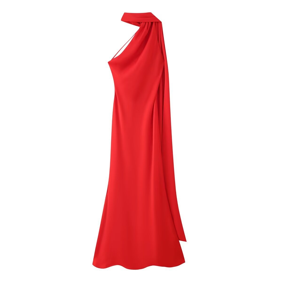 Elegant Satin Ribbon Sling Party Sleeveless Dress