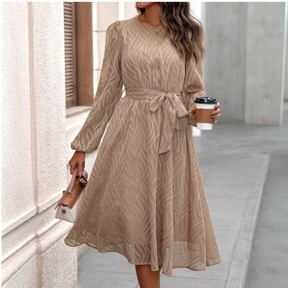 Casual Chiffon Long-Sleeve Dress