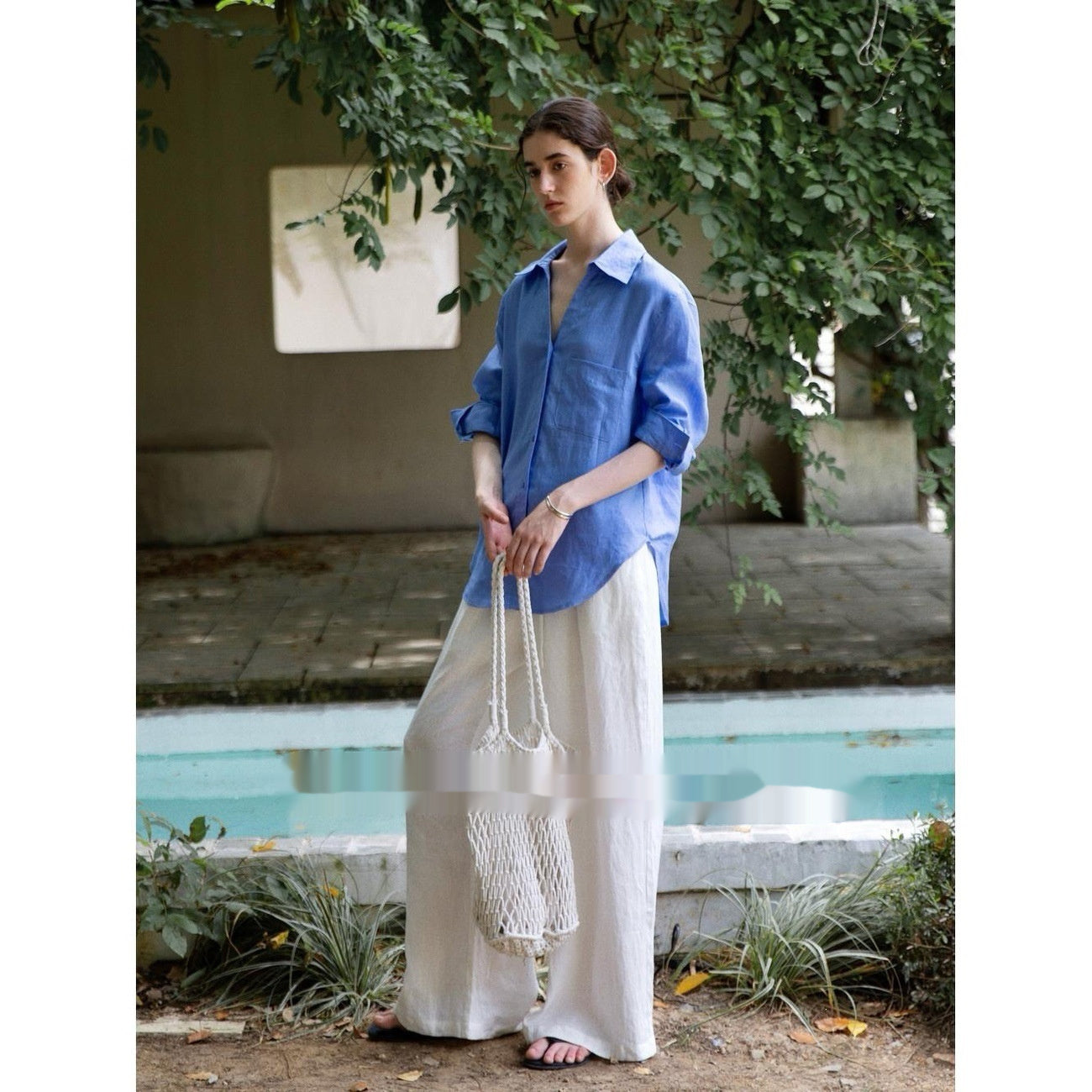 Loose-Fit Linen Casual Shirt