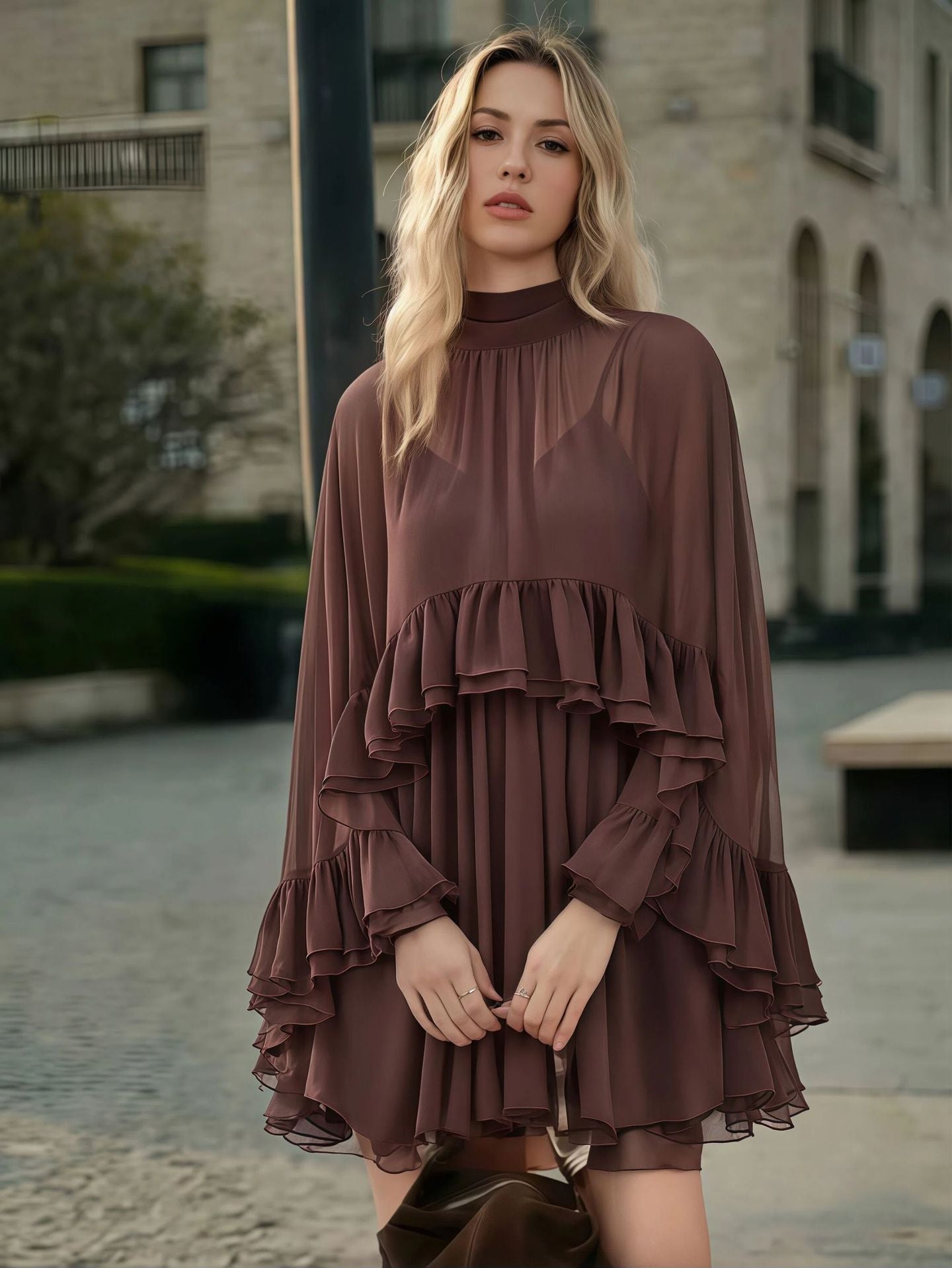 Chic And Elegant Chiffon Dress