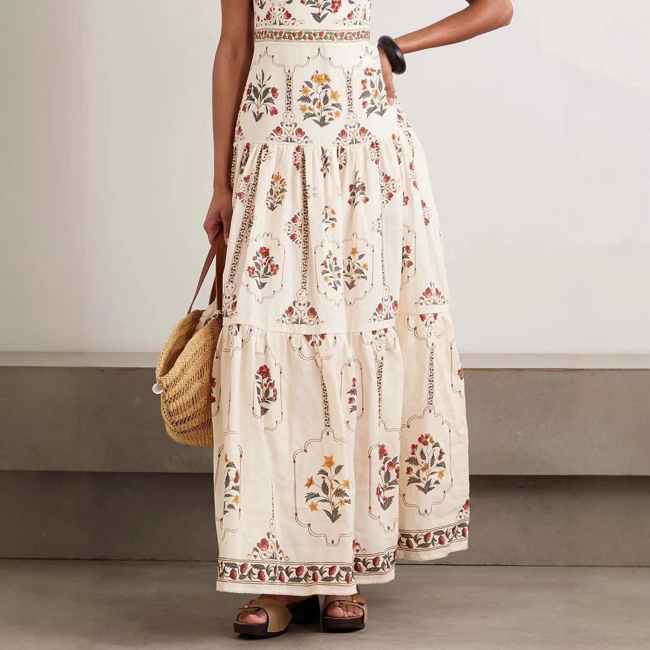 High-waisted Relaxed-fit Figure-flattering Vacation Dress