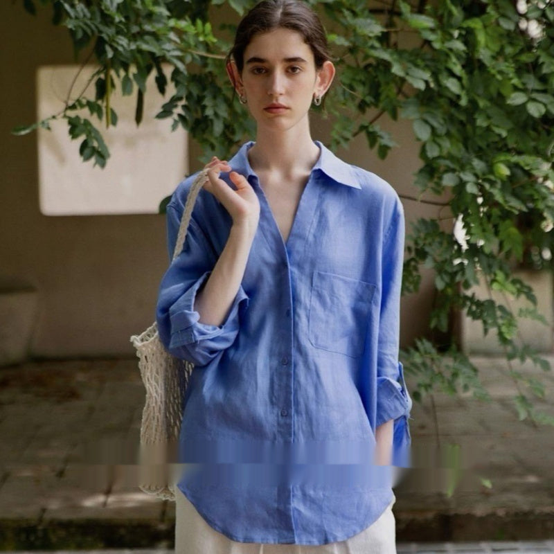 Loose-Fit Linen Casual Shirt