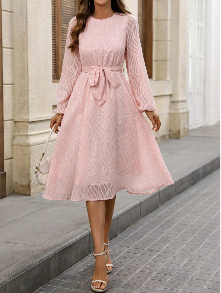 Casual Chiffon Long-Sleeve Dress