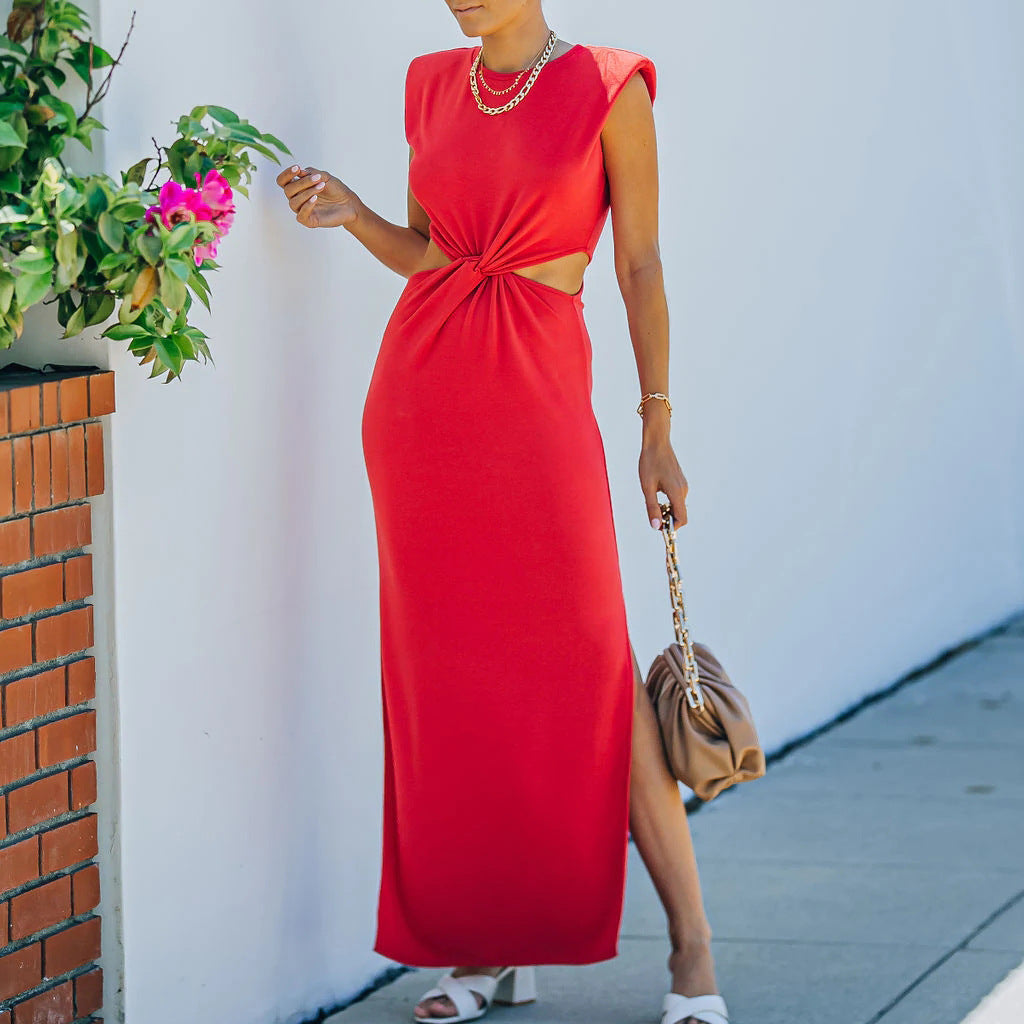Hollow-out Chic And Elegant Casual Dress