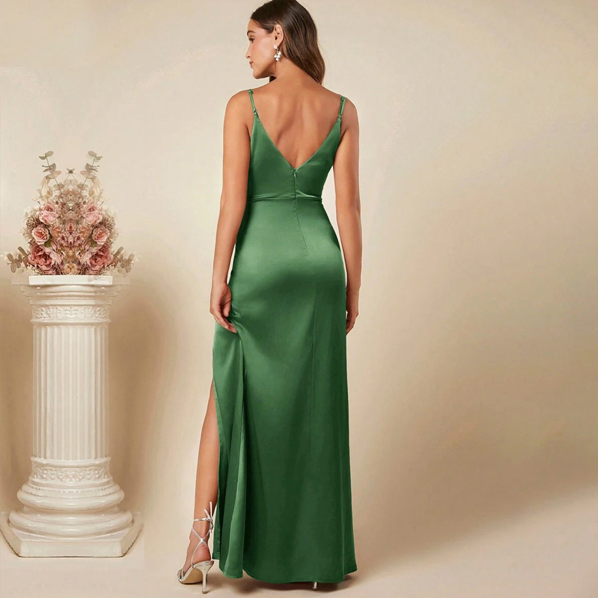Spring Summer Satin Slip Dress