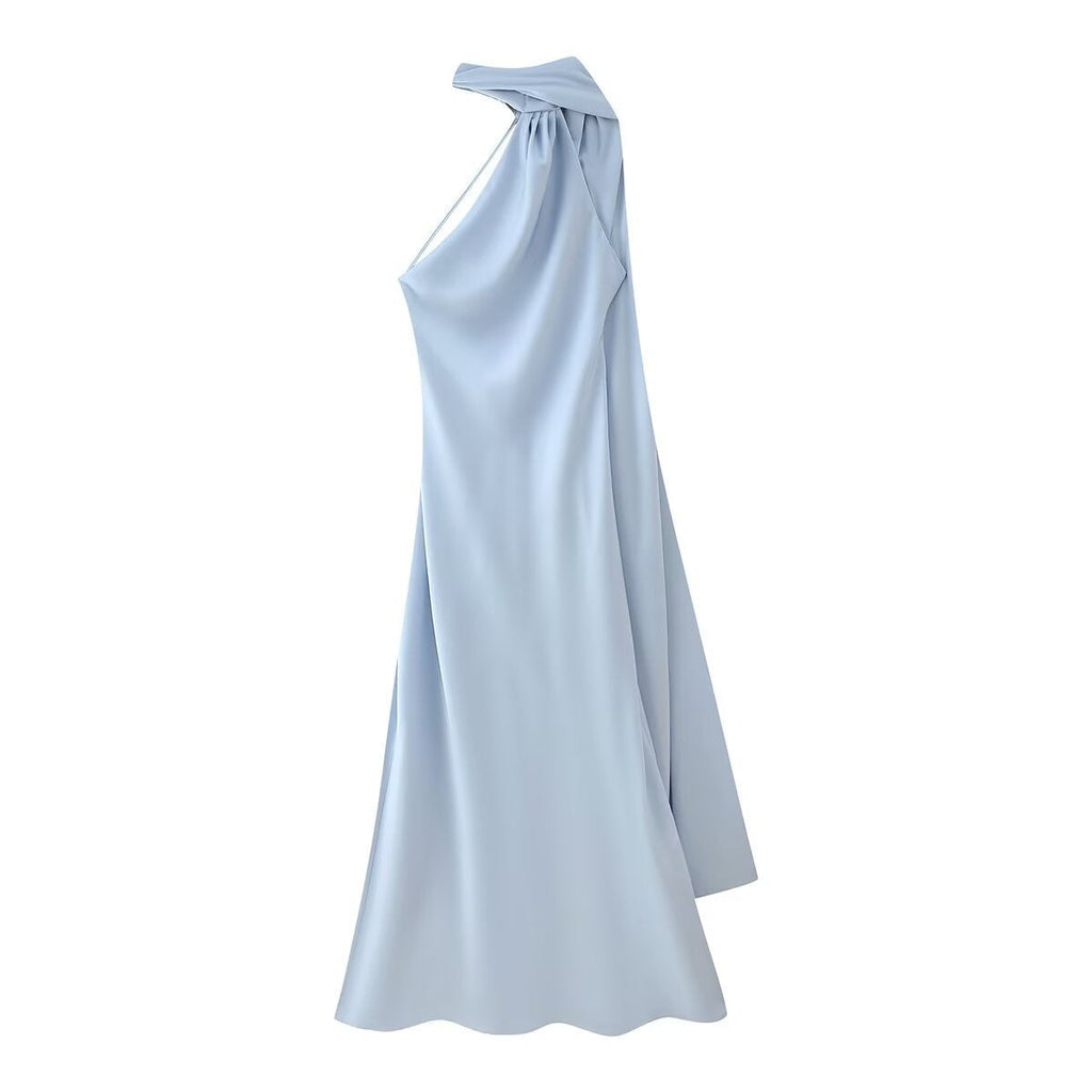 Elegant Satin Ribbon Sling Party Sleeveless Dress