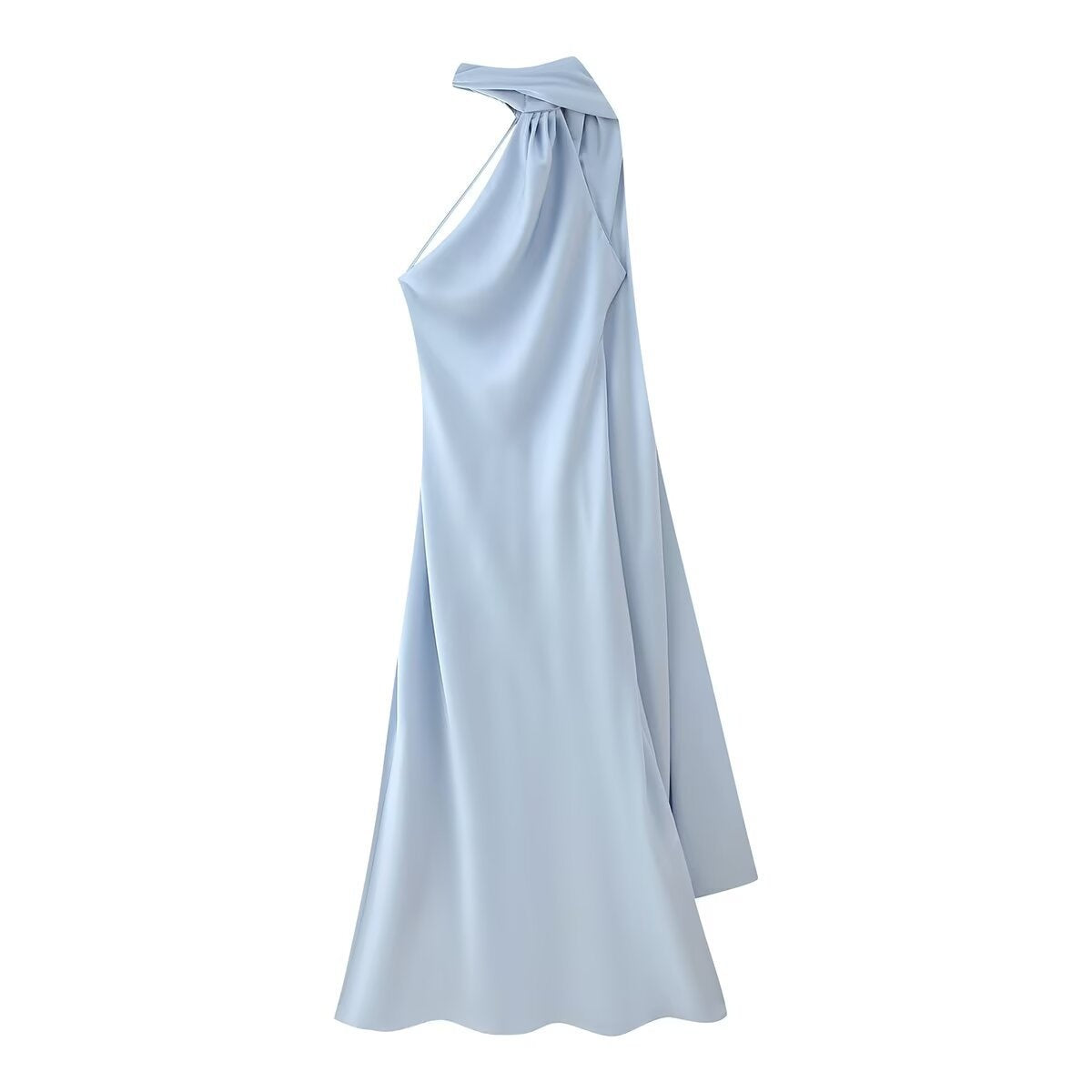 Elegant Satin Ribbon Sling Party Sleeveless Dress