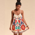 Resort-style Casual Loose-fitting Plant-floral Strap Jumpsuit