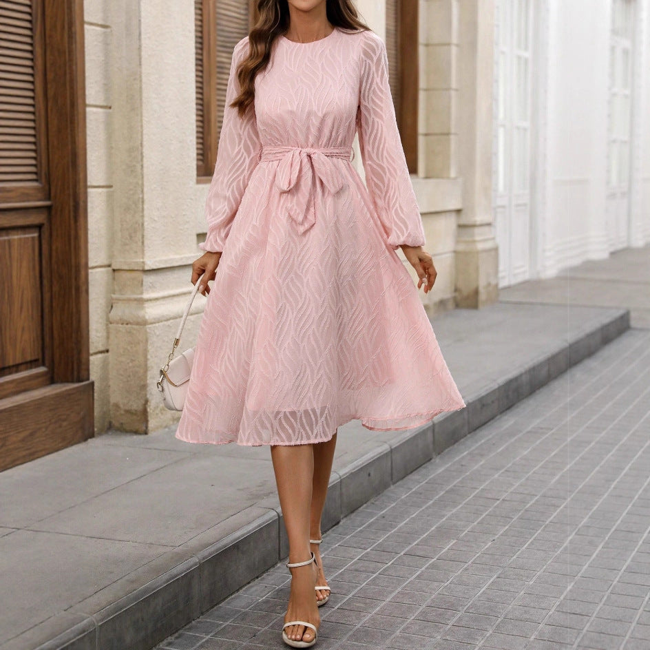 Casual Chiffon Long-Sleeve Dress
