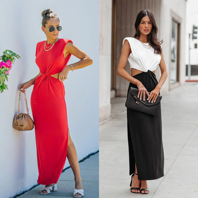 Hollow-out Chic And Elegant Casual Dress