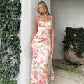 Elegant Floral Slim-fit Slip Dress