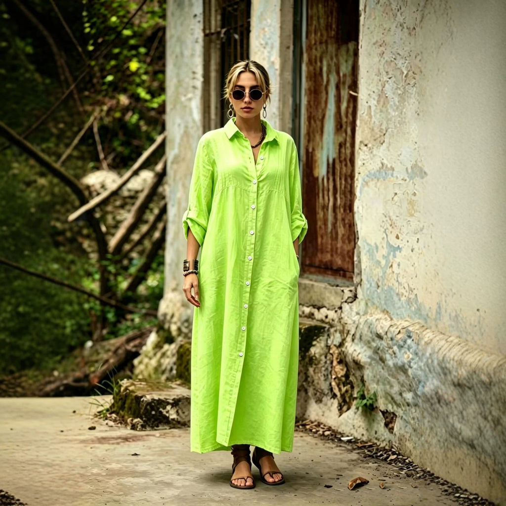 Elegant Simple Loose-fit Long Dress