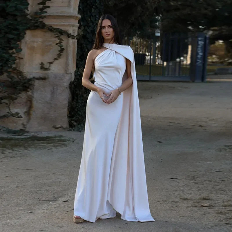 Elegant Satin Ribbon Sling Party Sleeveless Dress