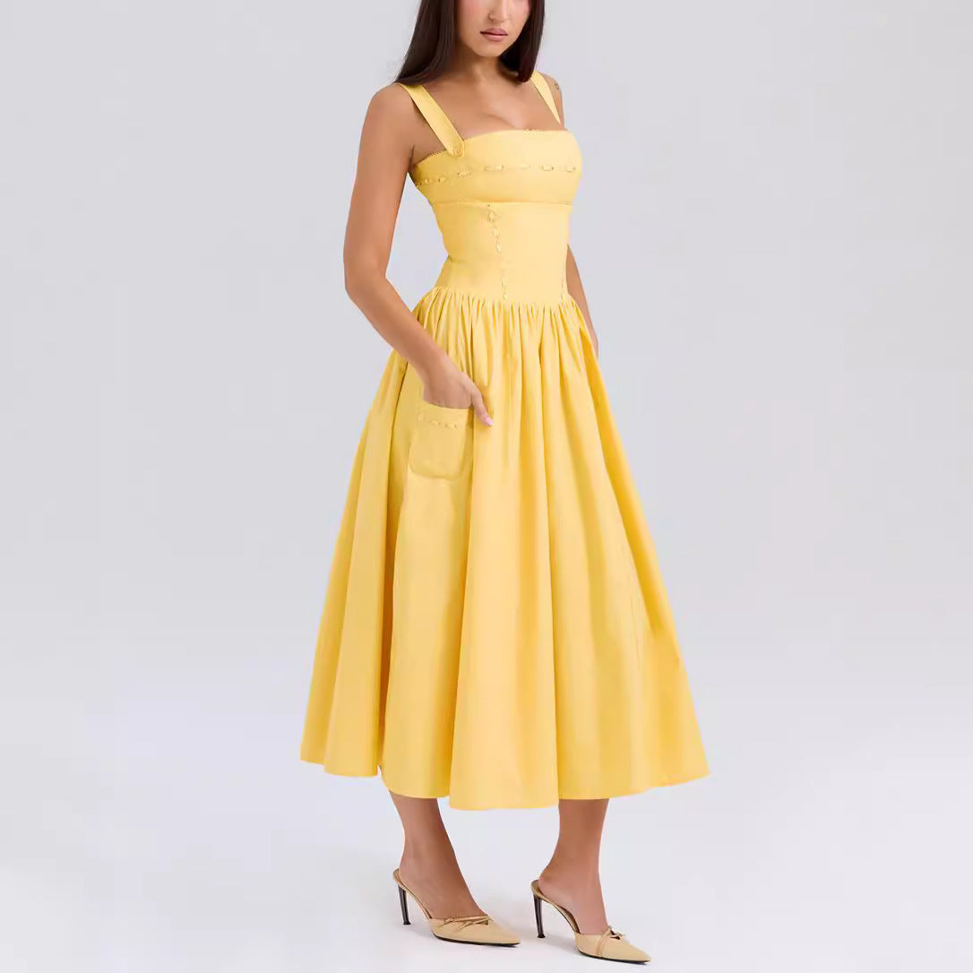 Strapless Sleeveless Fashion Casual Dress