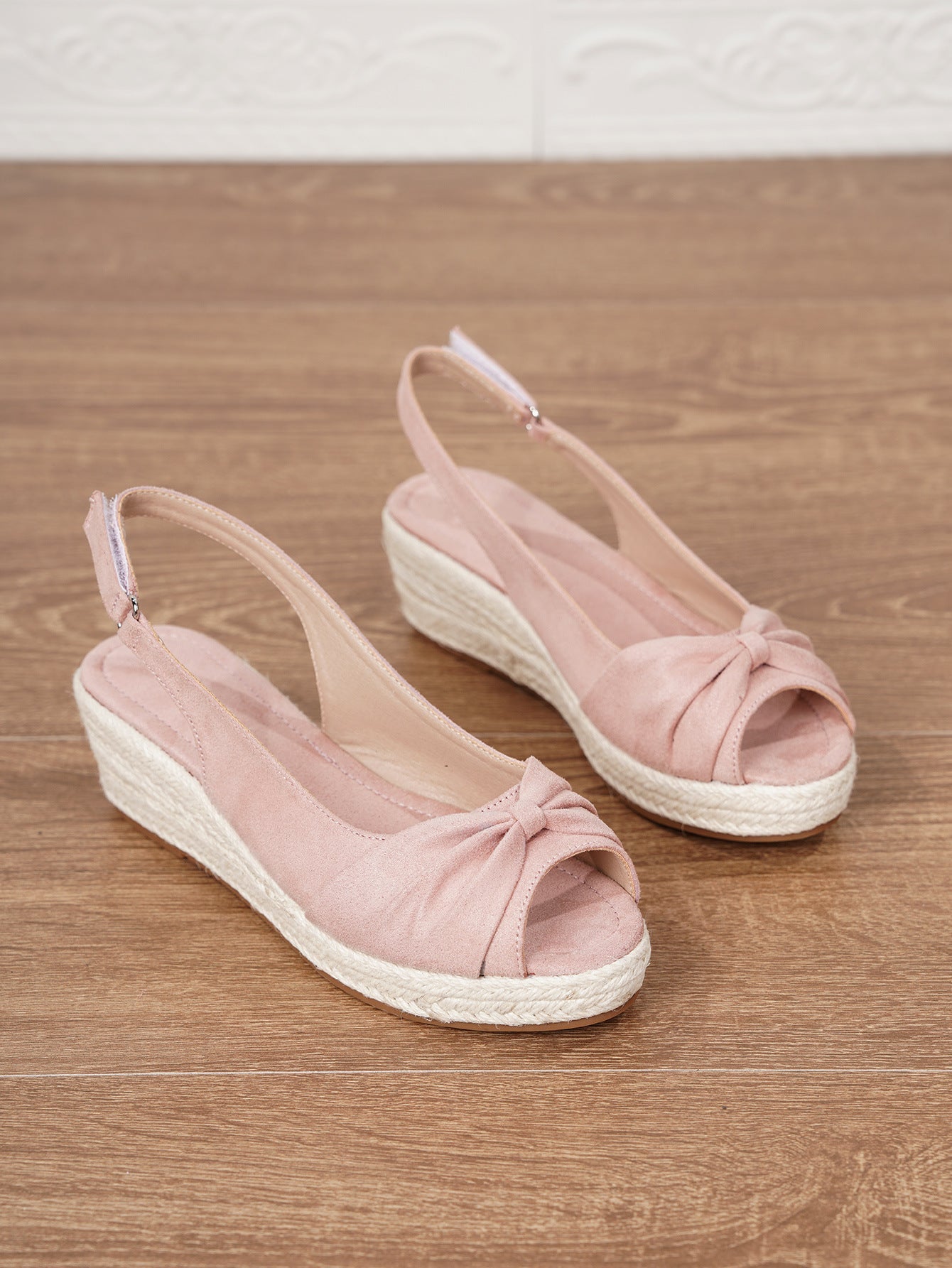 Platform Espadrille Sandals With Ankle Strap
