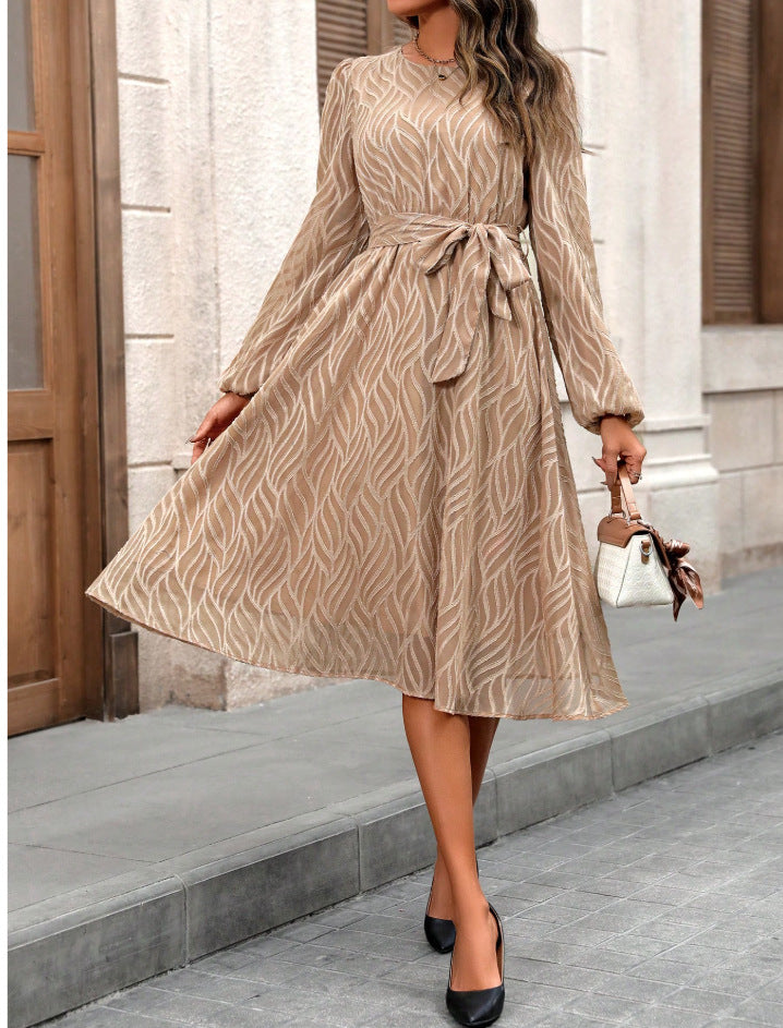 Casual Chiffon Long-Sleeve Dress