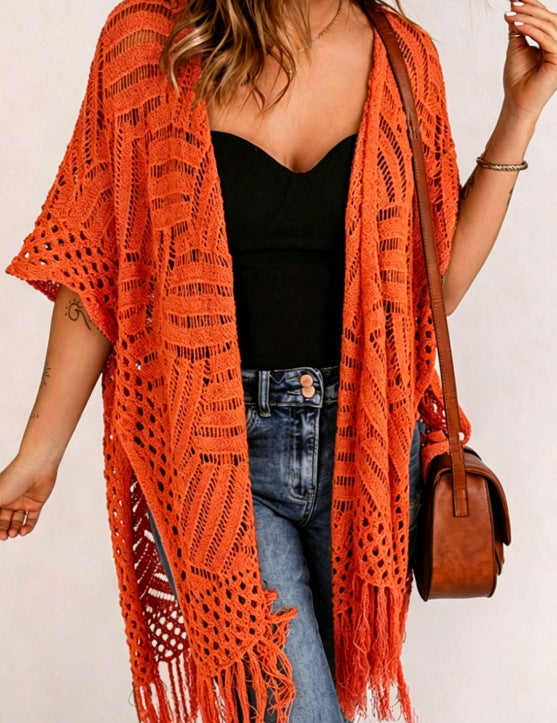 Outdoor Beach Vacation Sun-protection Knitwear