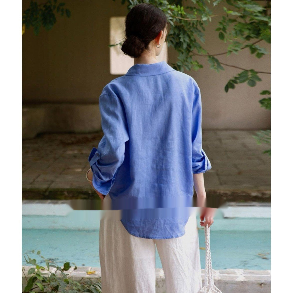 Loose-Fit Linen Casual Shirt