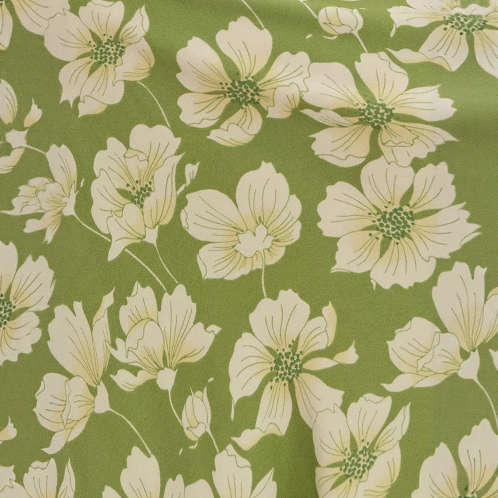 Printed Lemon Green Tea Slip Dress
