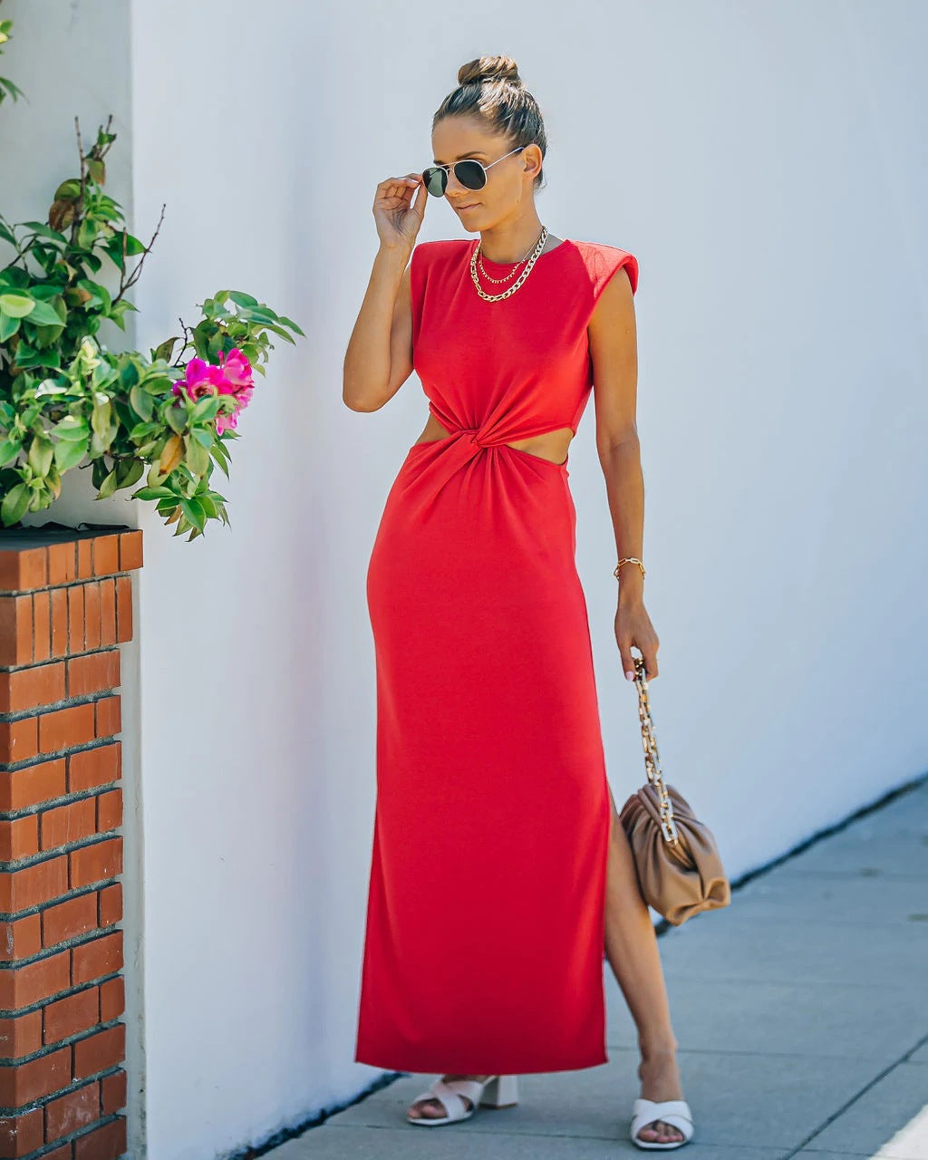 Hollow-out Chic And Elegant Casual Dress