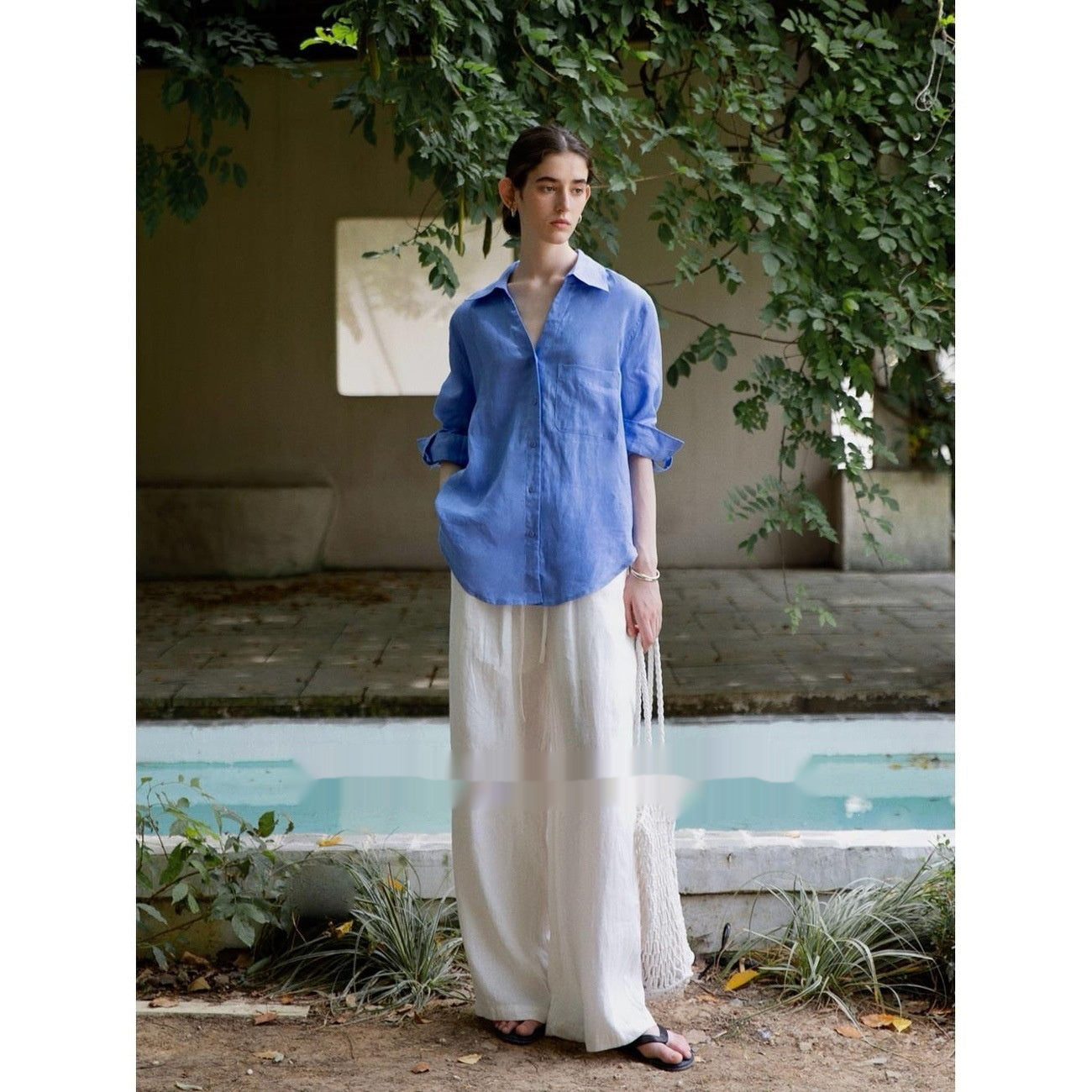 Loose-Fit Linen Casual Shirt