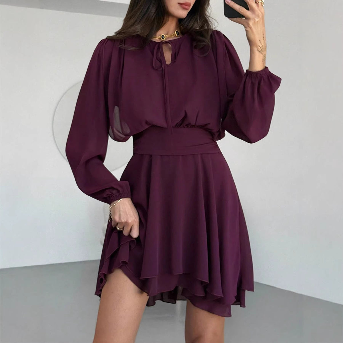Slimming Figure-hugging And Draping Dress
