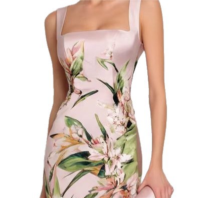 Strapless Sleeveless Sheath Dress With A Back Zipper