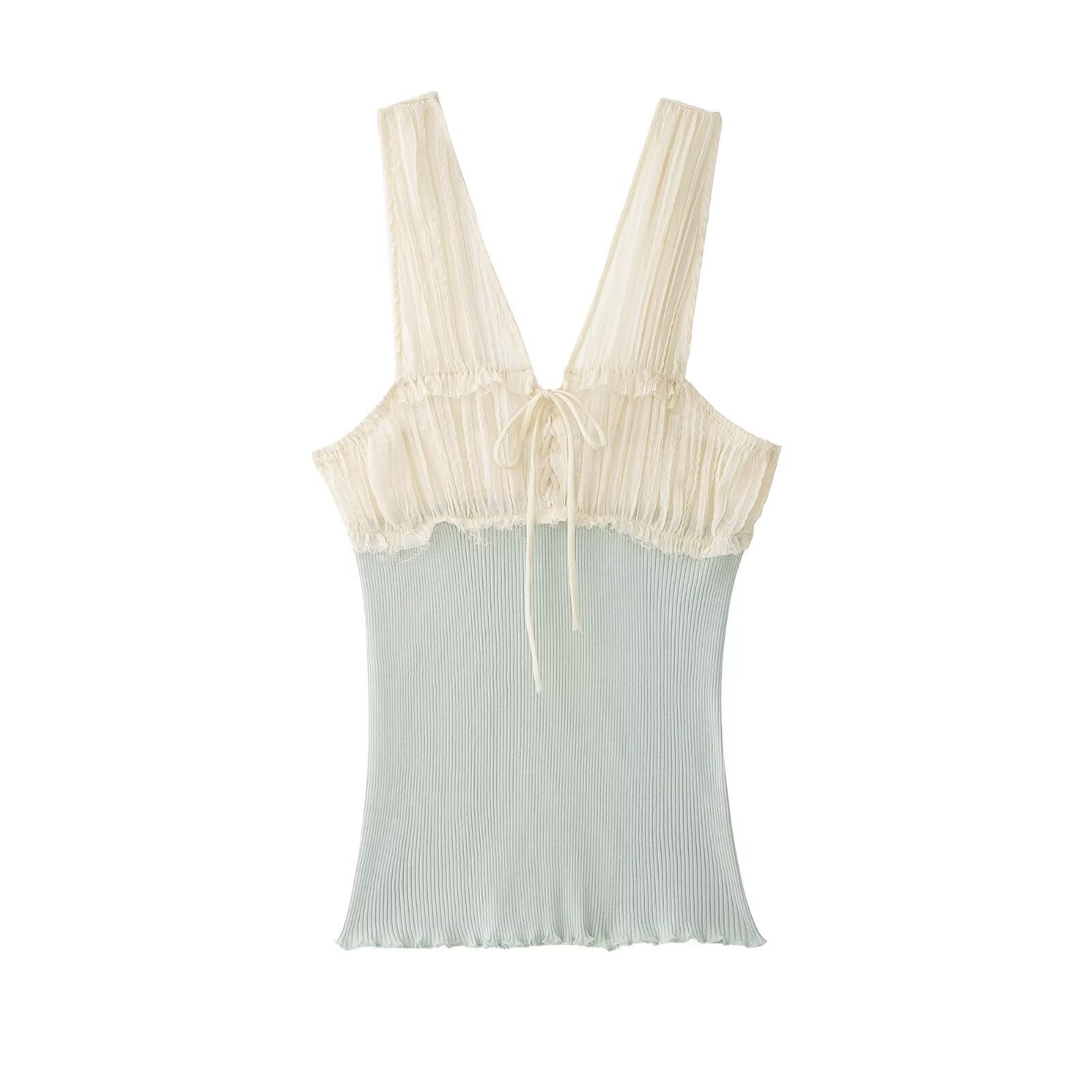 Versatile And Chic Sleeveless Spliced Camisole Top
