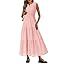 Short-Sleeve V-Neck Hollow-Out Dress