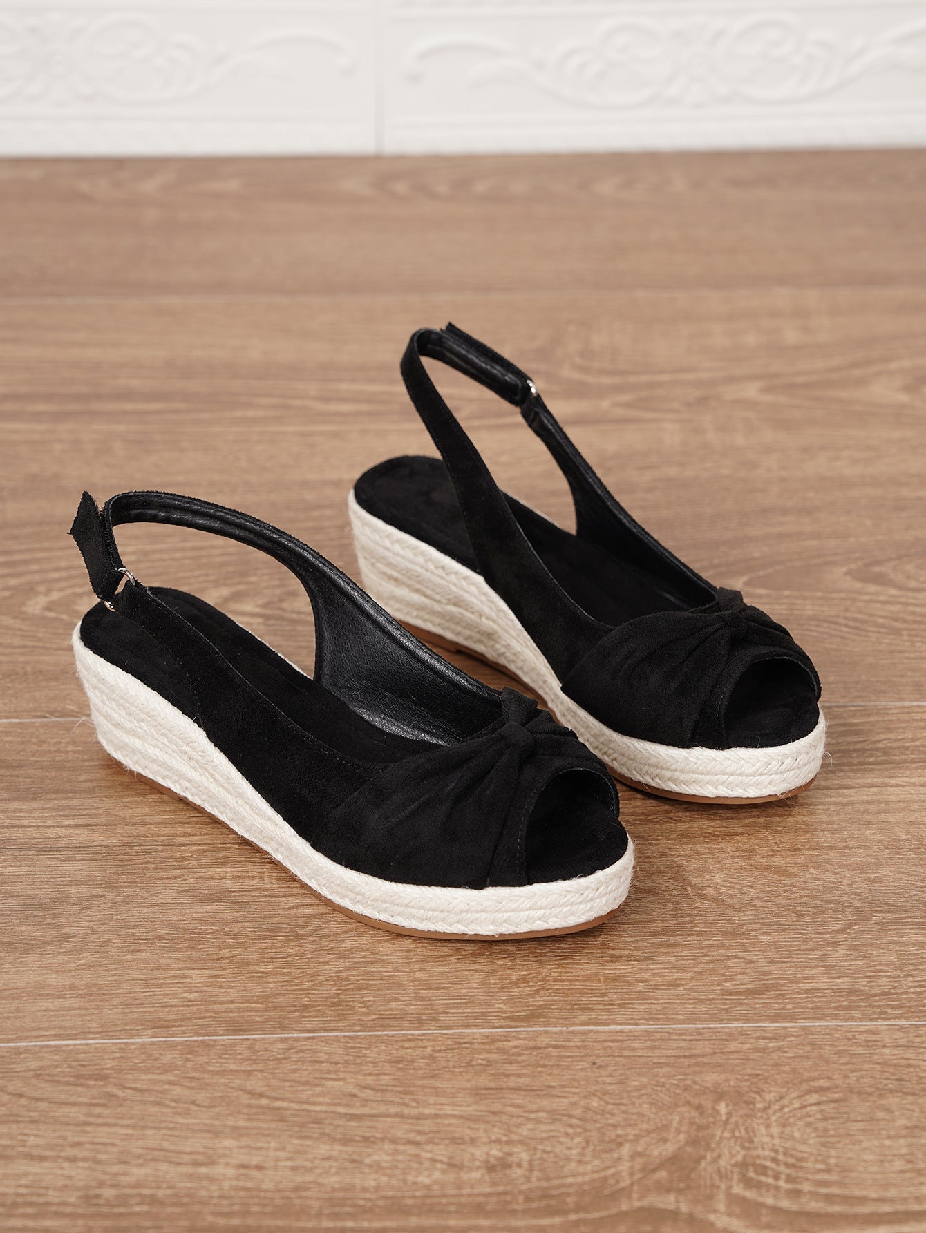 Platform Espadrille Sandals With Ankle Strap