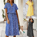New Floral-print Short-sleeve Dress