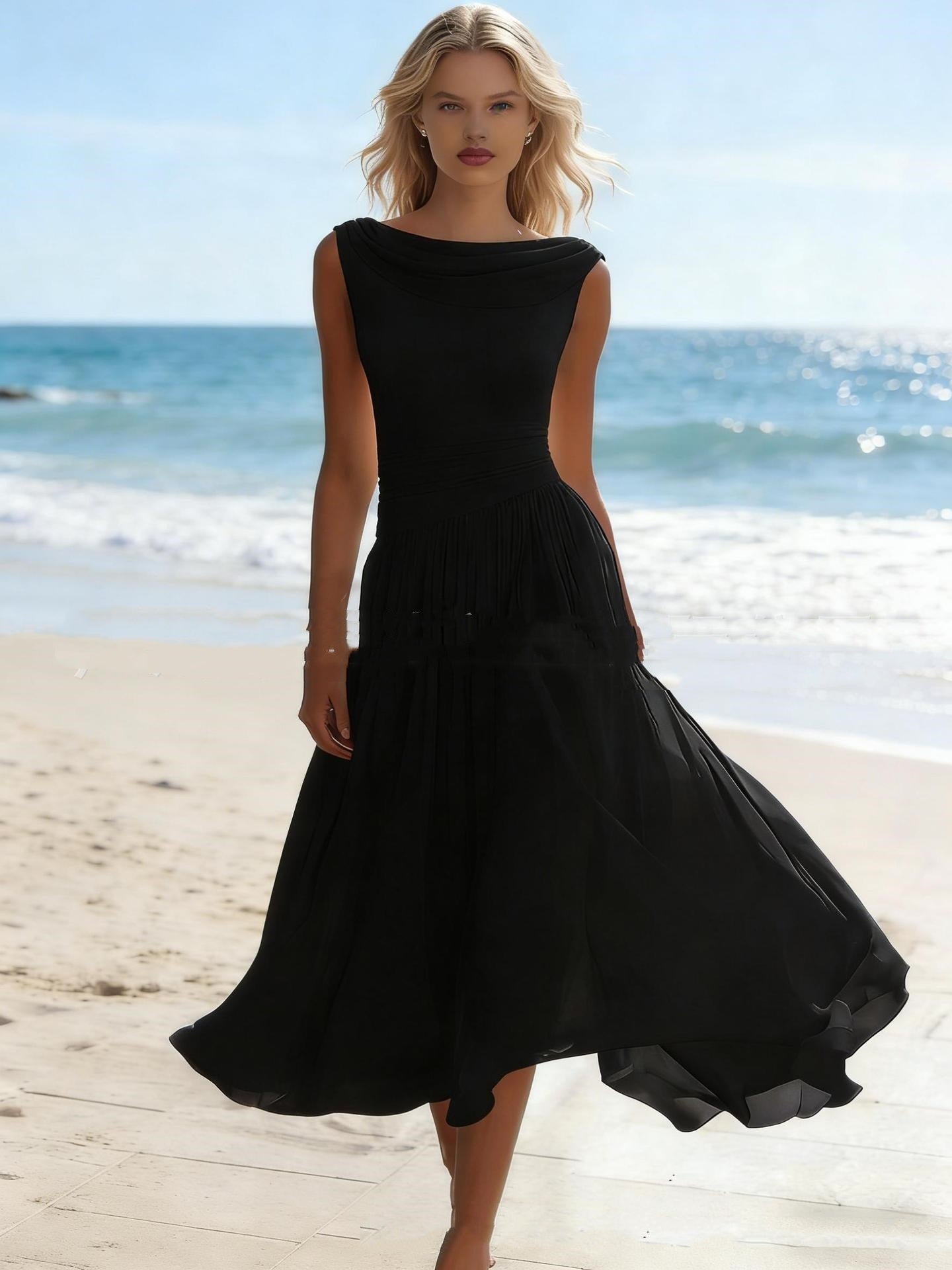 Resort-style Flowing Chiffon Dress