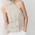 Polka-dot Halter-neck Backless Dress